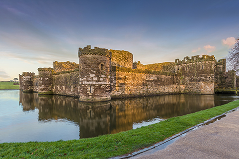 Beaumaris Castle Moat Reflection