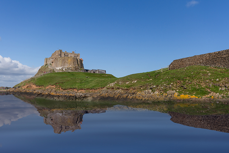 Lindisfarne Castle Water Reflection