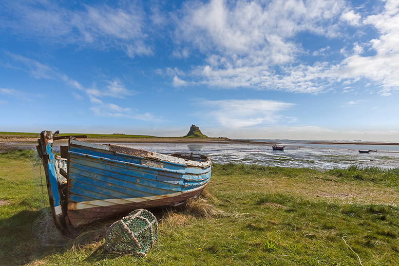 Holy Island Boat Hull and Castle