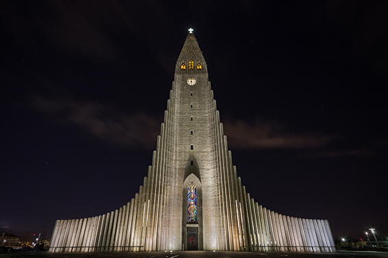 Hallgrimskirkja Cathedral at Night