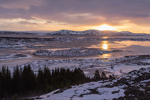 Thingvellir National Park Sunset
